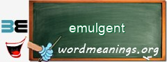 WordMeaning blackboard for emulgent